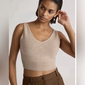 Quince Mongolian Cashmere Cropped Tank size small